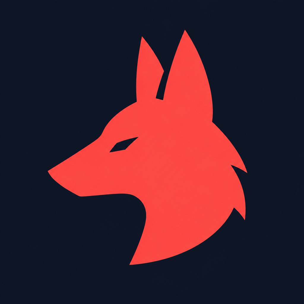 Chrome Coyote red coyote-head logo on a dark navy background